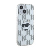 Karl Lagerfeld IML Choupette Kopf & Monogramm - iPhone 15 / 14 / 13 Hülle (Transparent)