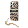 Guess Leopard Gold Chain - Coque iPhone 13 Pro Max