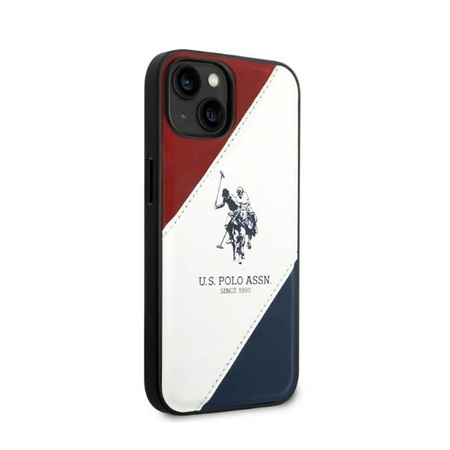 US Polo Assn Tricolor Embossed - iPhone 14 Plus Case (white)