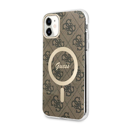 Guess 4G MagSafe - pouzdro pro iPhone 11 (hnědé)