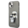 Karl Lagerfeld IML Glitter NFT Karl & Choupette - Hülle für iPhone 14 Plus (Schwarz)
