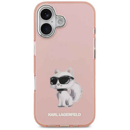 Karl Lagerfeld IML Aquarelle Choupette & Logo MagSafe - Case for iPhone 17 (pink)