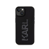Karl Lagerfeld 3D Rubber Glitter Logo - Case for iPhone 15 (Black)
