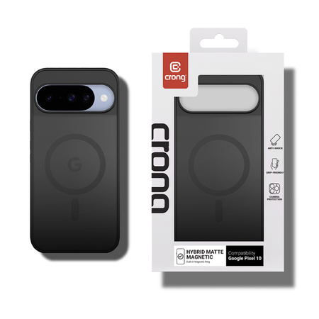 Crong Hybrid Matte Magnetic – MagSafe Google Pixel 10 tok (fekete)