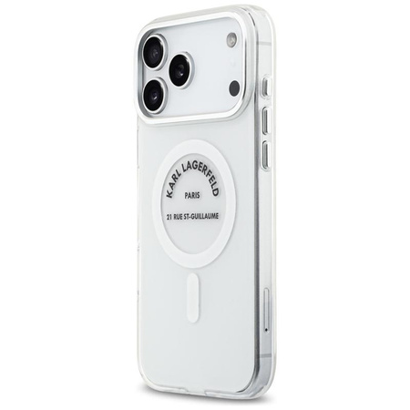 Karl Lagerfeld IML Karl RSG Logo MagSafe - Hülle für iPhone 17 Pro Max (transparent)