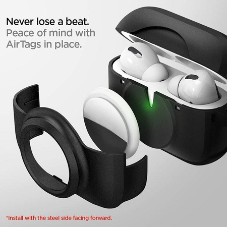 Spigen Tag Armor Duo - Étui pour Apple Airpods Pro 1 / 2 / AirTag (Noir)