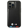 BMW Leather Hot Stamp Tricolor - iPhone 14 Pro Case (Black)