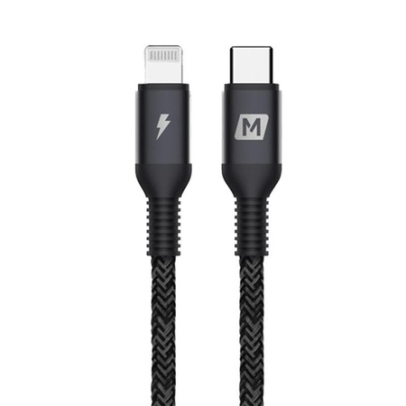 Momax Elite link - Kabel von USB-C (Power Delivery Schnellladung 3A) auf Lightning MFi 1,2 m (Schwarz)