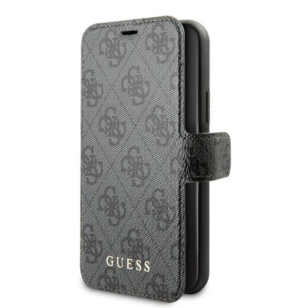 Guess Booktype 4G Charms Collection - iPhone 11 case with card pockets (black)