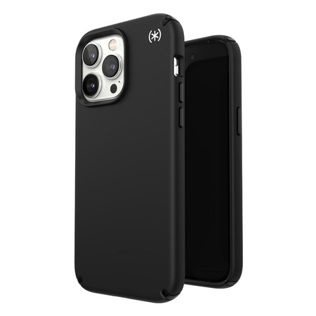 Speck Presidio2 Pro MagSafe - Antibakterielles Gehäuse für iPhone 14 Pro Max (Schwarz / Schwarz / Weiß)