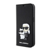 Karl Lagerfeld Booktype NFT Saffiano Karl & Choupette - Coque iPhone 14 Pro Max (Noir)