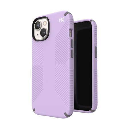 Speck Presidio2 Grip - protiskluzové pouzdro pro iPhone 14 / iPhone 13 (Spring Purple / Cloudygrey / White)