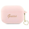 Guess Silicone Heart Charm - Hülle für Apple AirPods Pro 2 (Pink)