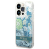 Guess Liquid Glitter Flower - iPhone 14 Pro Max tok (zöld)
