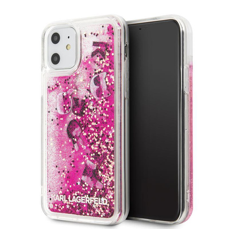 Karl Lagerfeld Glitter Liquid Floatting Charms - iPhone 11 tok (rózsaszín Floatting Charms)
