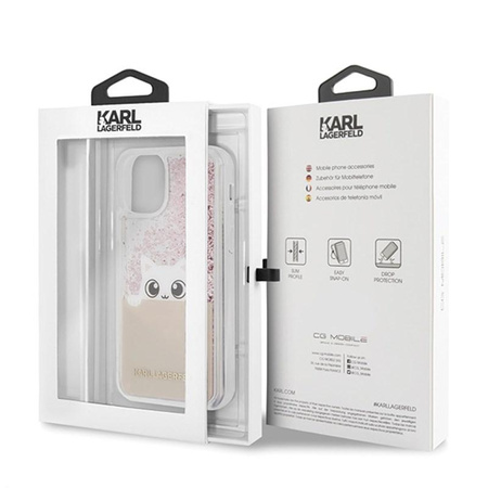 Karl Lagerfeld K-Peek A Boo - Etui iPhone 11 Pro (Glitter Pink Gold)