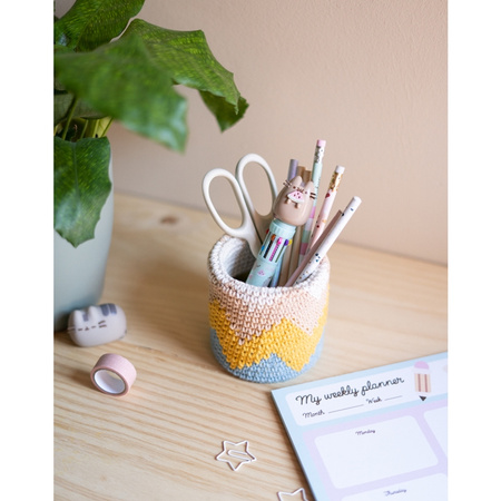 Pusheen - Automatic ballpoint pen 10 colours  with 3D topper the Foodie collection