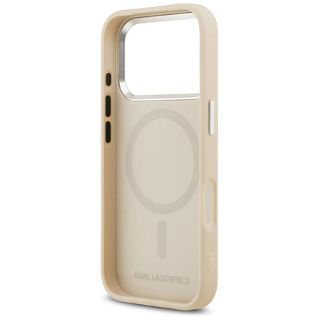 ETUI DO IPHONE 17 PRO MAX do MAGSAFE KARL LAGERFELD ORYGINALNE BEŻOWE MODNE