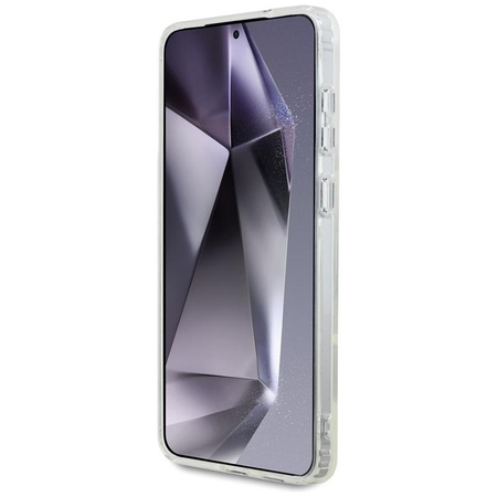 Karl Lagerfeld Button Choupette Head Printed Logo MagSafe – Hülle für Samsung Galaxy S25 Edge (weiß)