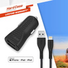 Energizer HardCase - Car charger 2x USB-A 17W 3.4A + MFi certified Lightning cable (Black)