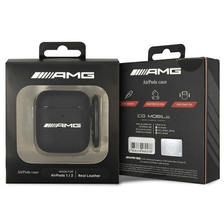 AMG Leather Big Logo - Hüllen für Apple AirPods (schwarz)