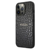 Guess Croco Stamp Lines - Coque iPhone 13 Pro (noir)