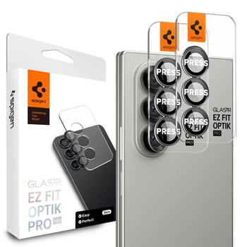 Spigen Optik Pro HD GLAS.TR EZ Fit Camera Protector 2er-Pack - Objektivschutzglas für Samsung Galaxy Z Fold 7 (2 Stück)(Schwarz)