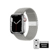 Crong Wave Band - Pletený řemínek pro Apple Watch 44/45/46/49 mm (světle šedý)