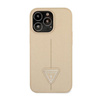 Guess Saffiano Triangle Logo Case - Case for iPhone 14 Pro (Beige)