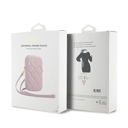 Guess Zip Quilted 4G - Phone Bag (rose)