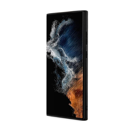 Guess 4G Bottom Stripe Metal Logo Collection - Samsung Galaxy S24 Ultra tok (fekete)