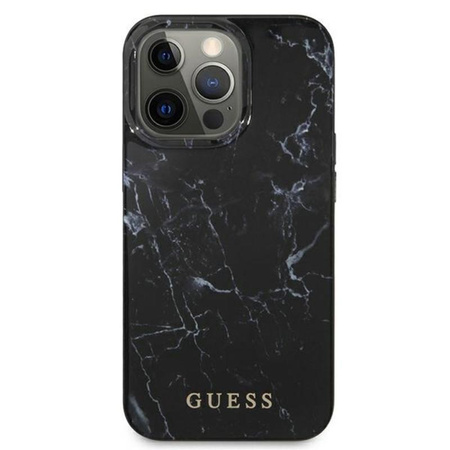 Guess Marble - pouzdro pro iPhone 13 Pro (černé)