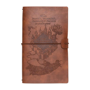 Harry Potter - Reisenotizbuch aus Leder, 12 x 19,6 cm (Braun)