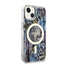 Guess Leopard MagSafe - Case for iPhone 14 (Blue)