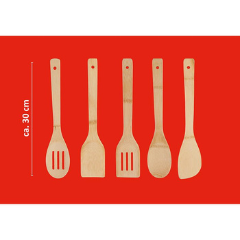 TREASURED KITCHEN TOOLS WITH RACK, Cooking, Bamboo, Alpina