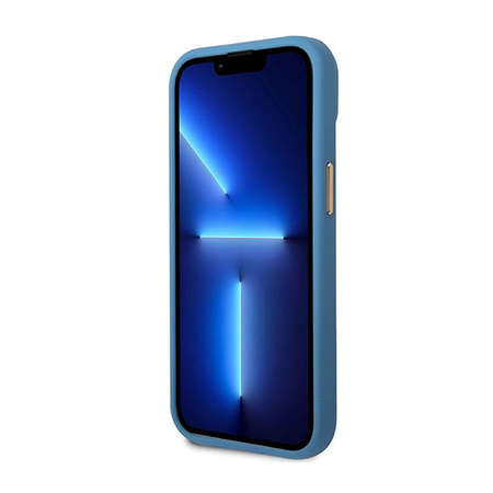 Guess 4G Metallgehäuse mit Kamerakontur - iPhone 14 Plus Gehäuse (blau)