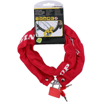 Dunlop - 90 cm-es lopásgátló kerékpárzár (piros)