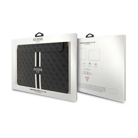 Guess 4G Printed Stripes Computer Sleeve - 14" Notebook Case (Black)