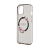 Guess IML Flowers Wreath MagSafe - Case iPhone 15 (Black)