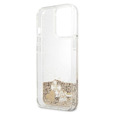 Guess Liquid Glitter Charms - iPhone 13 Pro Max Hülle (Gold)