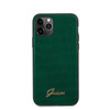 Guess Croco Case - Coque pour iPhone 11 Pro Max (Vert foncé)