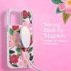 Rifle Paper Clear MagSafe - Hülle in Gold verziert für iPhone 14 Pro Max (Rose Garden)