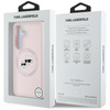 Karl Lagerfeld Silicone Double Heads And Circle MagSafe - Case for Samsung Galaxy S25+ (Pink)