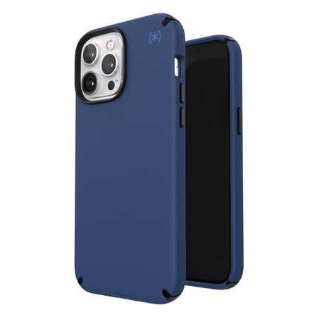 Speck Presidio2 Pro - Coque pour iPhone 13 Pro Max / iPhone 12 Pro Max avec revêtement MICROBAN (Bleu côtier/Noir/Bleu tempête)