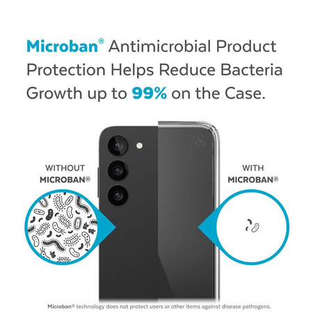 Speck Presidio Perfect-Clear - Samsung Galaxy S23+ Hülle mit MICROBAN-Beschichtung (Transparent)