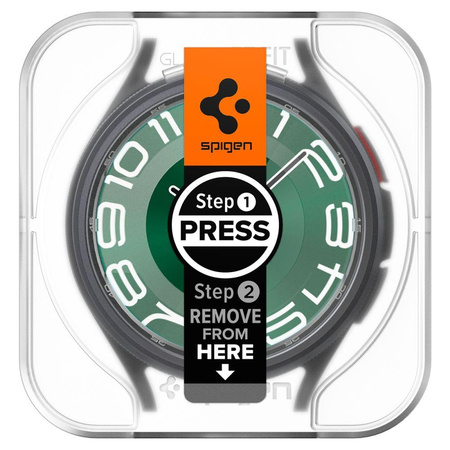 Spigen GLAS.TR EZ FIT 2-Pack - Tvrzené sklo pro Samsung Galaxy Watch 6 Classic 47 mm (2 ks)
