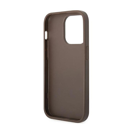 Guess 4G Metal Gold Logo  Case iPhone 14 Pro Max (Brown)