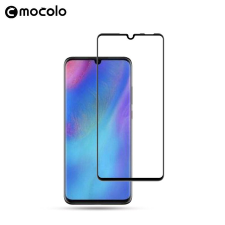 Mocolo 3D 9H Full Glue - Voller Bildschirmschutz Glas für Huawei P30 Lite (Schwarz)