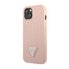 Guess Saffiano Triangle Logo Case - Hülle für iPhone 14 Plus (Rosa)