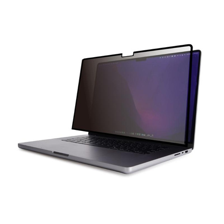 Moshi Umbra - MacBook Pro 16" (M1, 2021) képernyővédő fólia adatvédelmi szűrővel (fekete keret)
